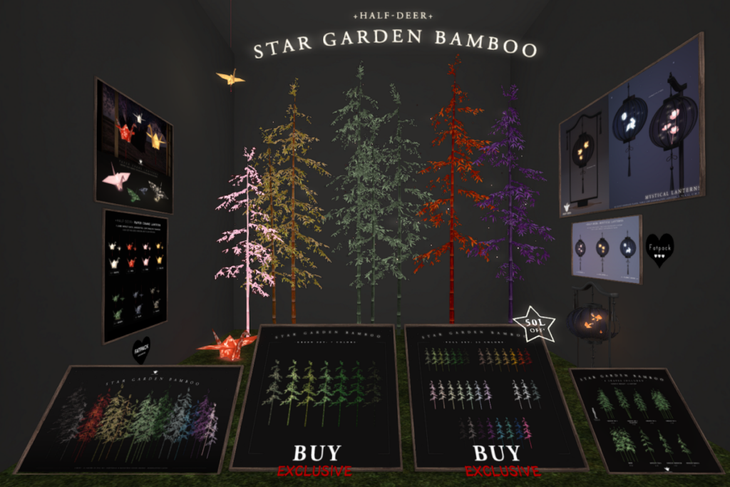 Star Garden Bamboo, L$399-L$749 each