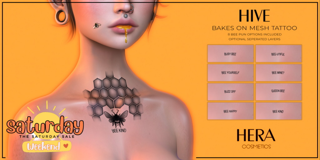 Hive Tattoo - BOM	&lt;a href=&quot;http://maps.secondlife.com/secondlife/FOXCITY/71/49/22&quot;&gt;Teleport&lt;/a&gt;