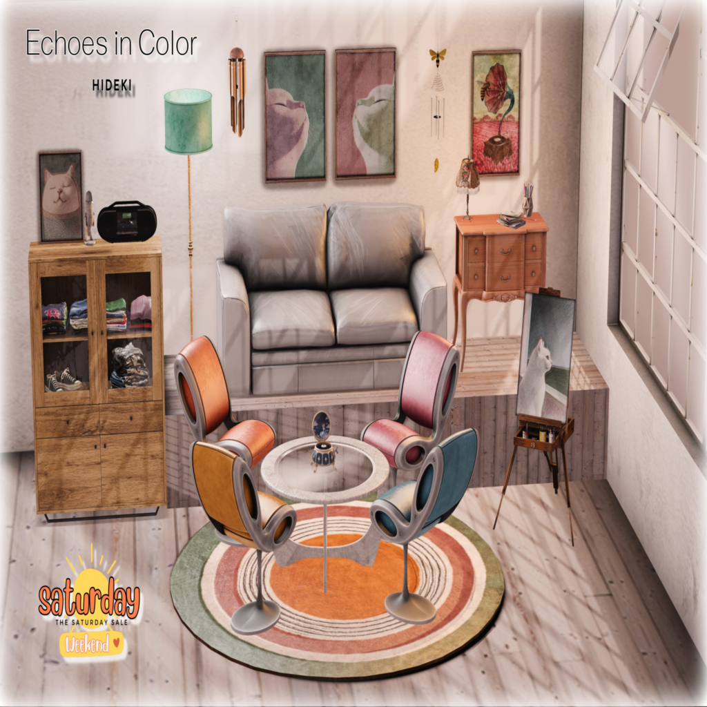 Echoes in Color Decor Set	&lt;a href=&quot;https://maps.secondlife.com/secondlife/Computer/102/218/1137&quot;&gt;Teleport&lt;/a&gt;