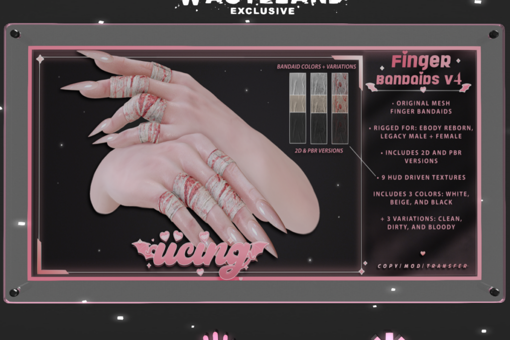 Finger Bandaids v4 - Legacy F+M/Reborn, L$350