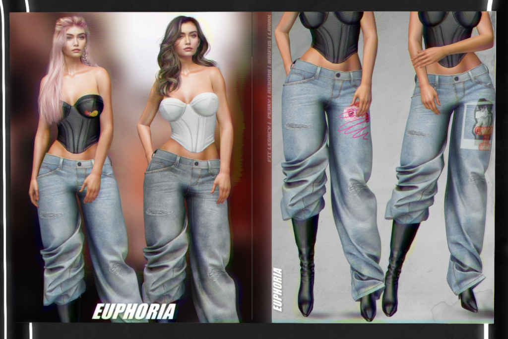 Euphoria Vest and Jeans - Legacy/MaitreyaX/Reborn/+mods, L$239 each/L$999 each FP
