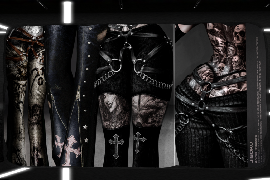 Anima Trousers - Legacy/Reborn, L$350 each/L$1350 FP
