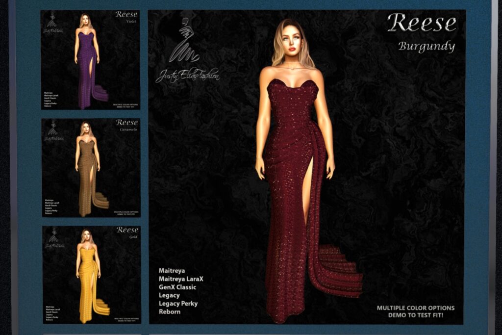 Reese Dress - GenX Classic/Legacy/Maitreya/Reborn/+mods, L$399 each/L$1499 FP