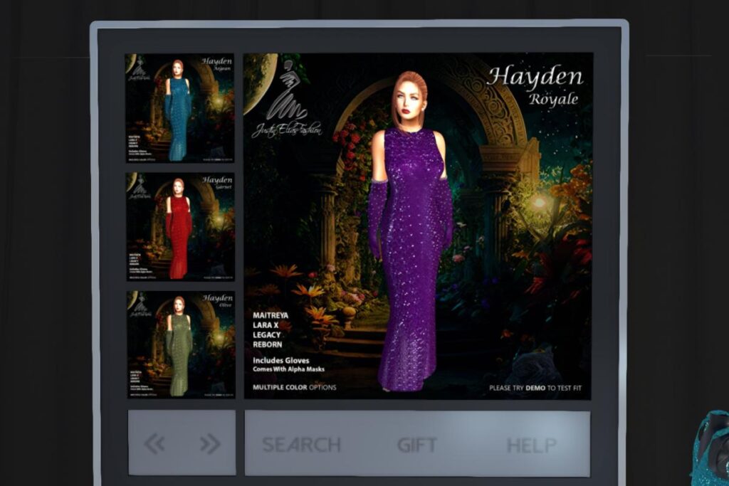 Penelope Dark Chameleon Gown - GenX/Inithium/Legacy/MaitreyaX/Reborn/+mods, L$450 each/L$990 FP