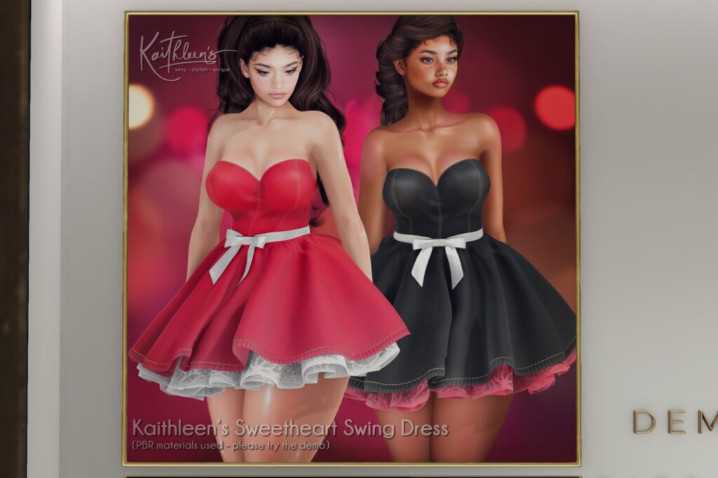 Sweetheart Swing Dress - GenX/Inithium/Legacy/MaitreyaX/Reborn/+mods, L$289 each/L$1499 FP