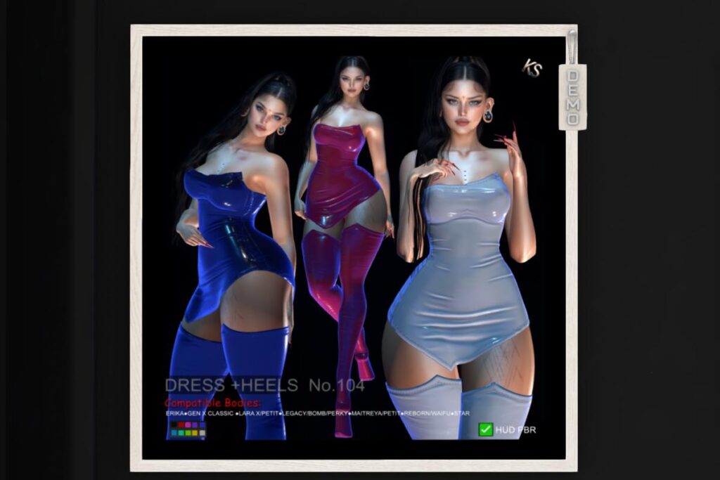 Dress &amp; Heels No. 104 - Erika/GenX Classic/Legacy/Maitreya/Reborn/Star/+mods, L$299