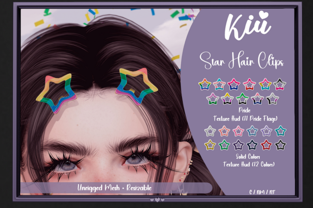Star Hair Clips, L$180 each