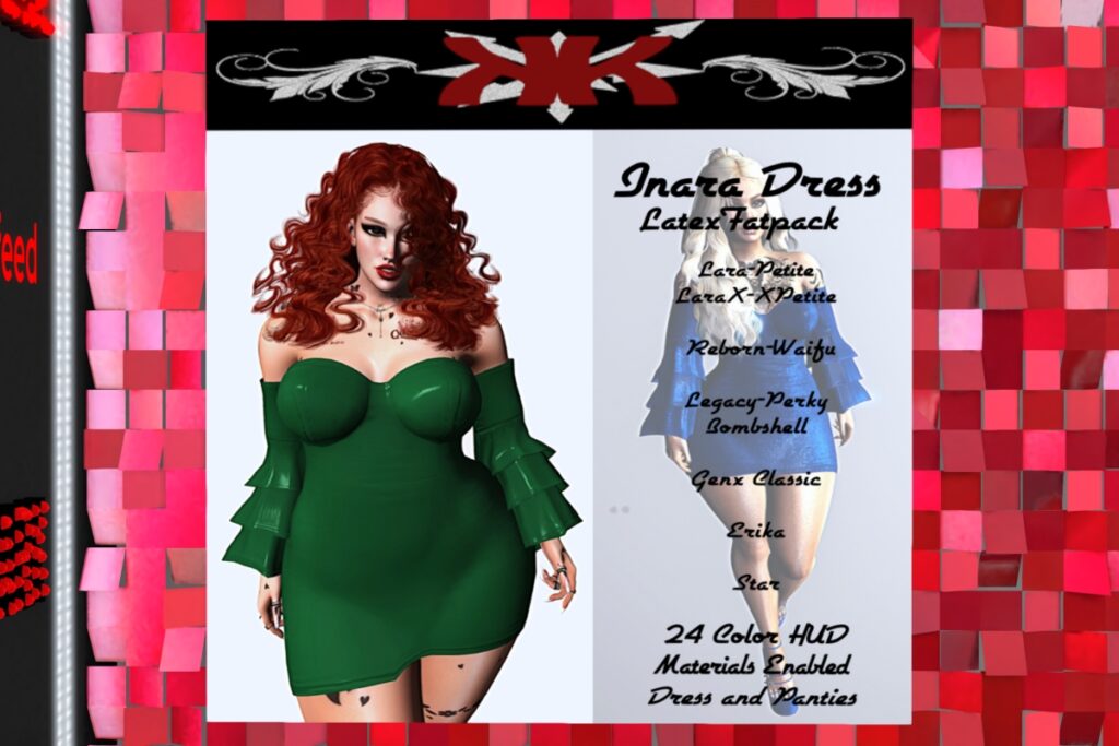 Inara Dress - Erika/GenX/Legacy/Maitreya/Reborn/Star/+mods, L$299 each FP
