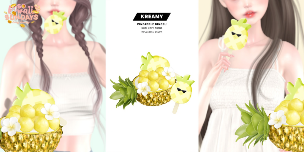 Pineapple Bingsu Holdable &amp; Decor	&lt;a href=&quot;https://maps.secondlife.com/secondlife/Stay/185/20/900&quot;&gt;Teleport&lt;/a&gt;