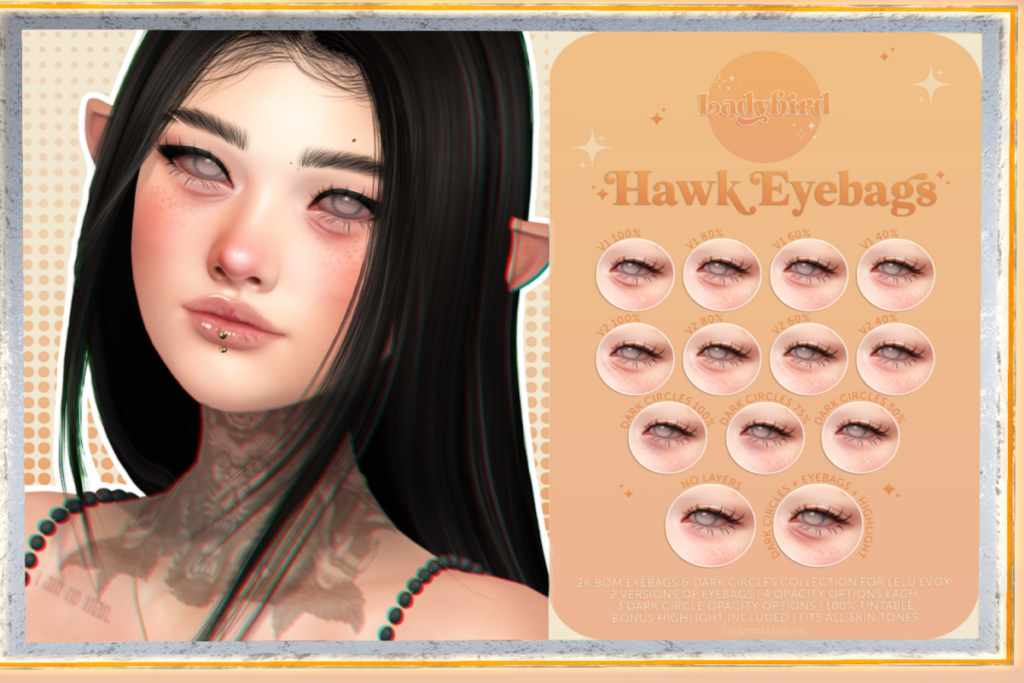 Hawk Eyebags - EvoX, L$275