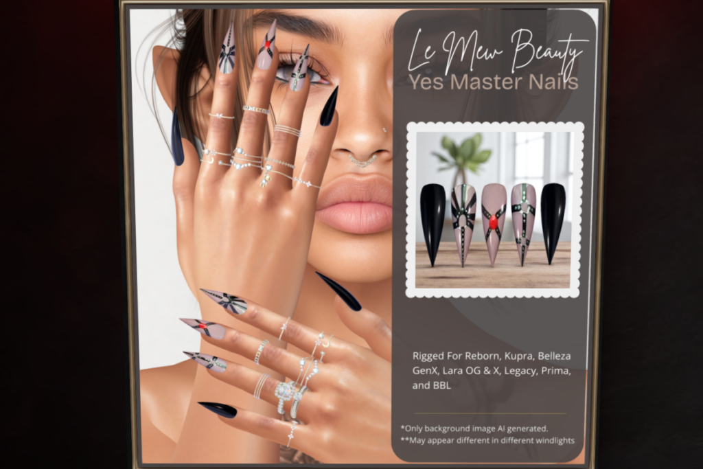 Yes Master Nails - GenX/Inlithium/Legacy/Maitreya/Reborn/Yentements/+mods, L$225