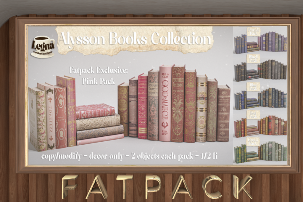 Alysson Books Collection, L$249 each/L$999 FP