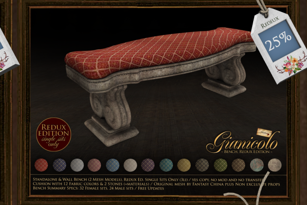 Gianicolo Bench, L$285