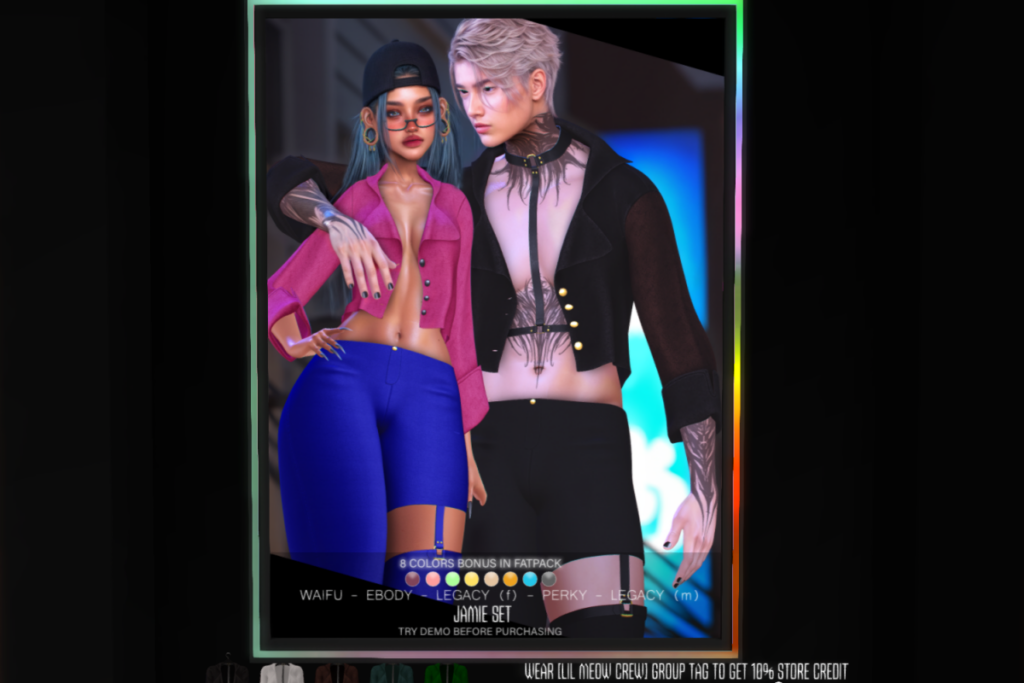 Jamie Set - Legacy F+M/Reborn/+mods, L$199 each/L$640 FP