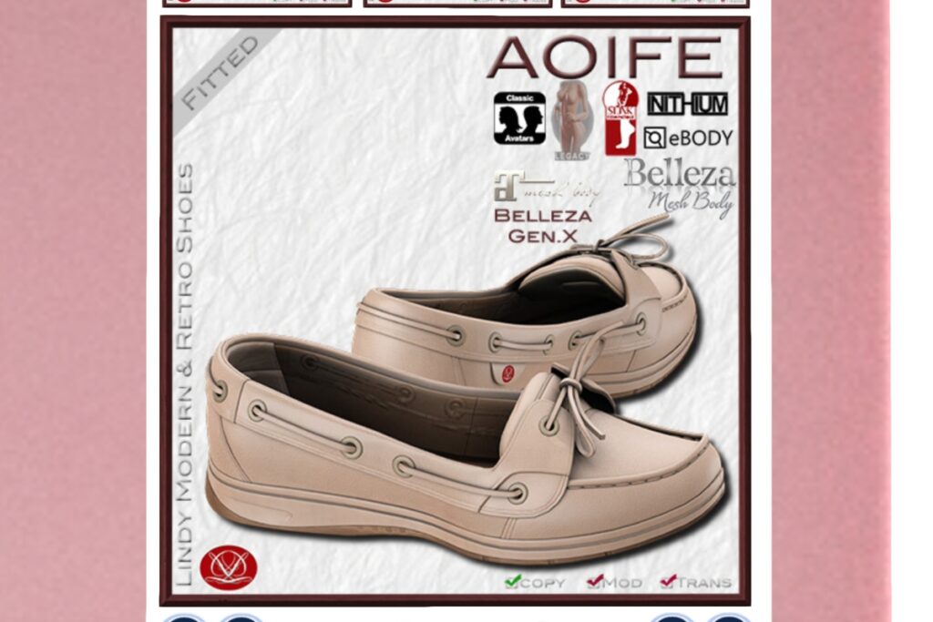 Aoife Shoes - Belleza/GenX/Inithium/Legacy/Maitreya/Reborn/Slink, L$112 each/L$334 FP