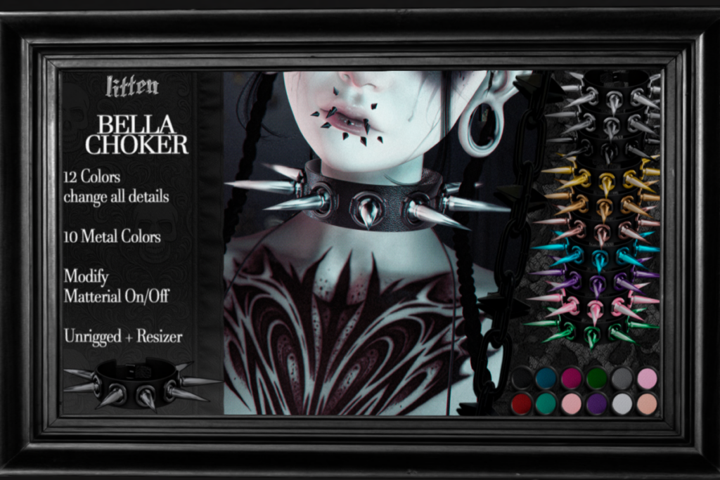 Bella Choker, L$199 each/L$449 FP