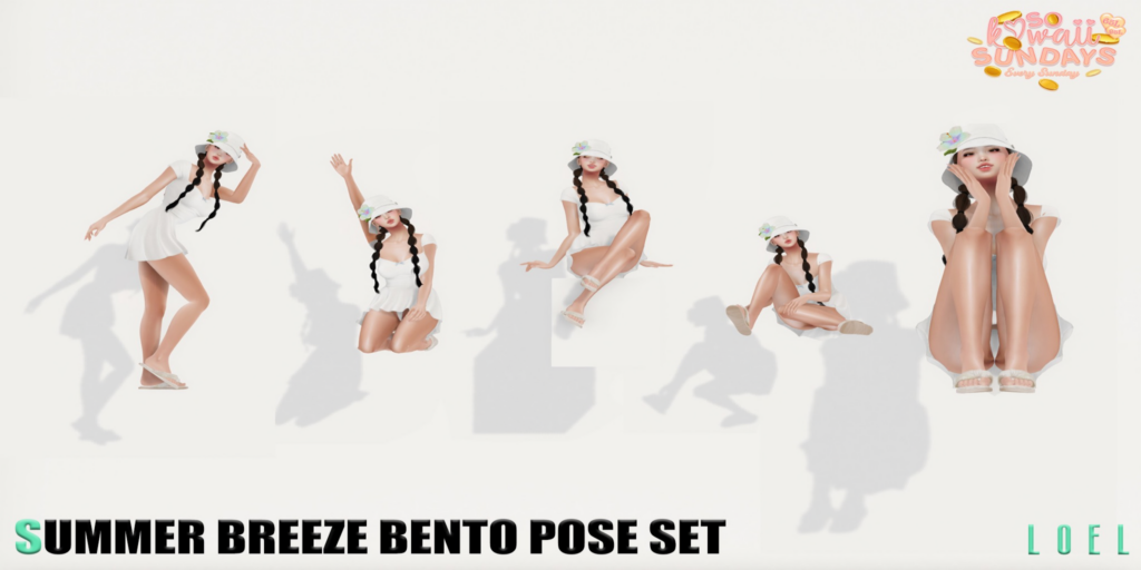 Summer Breeze Poses	&lt;a href=&quot;http://maps.secondlife.com/secondlife/Stargazer%20Galaxy/101/47/3118&quot;&gt;Teleport&lt;/a&gt;
