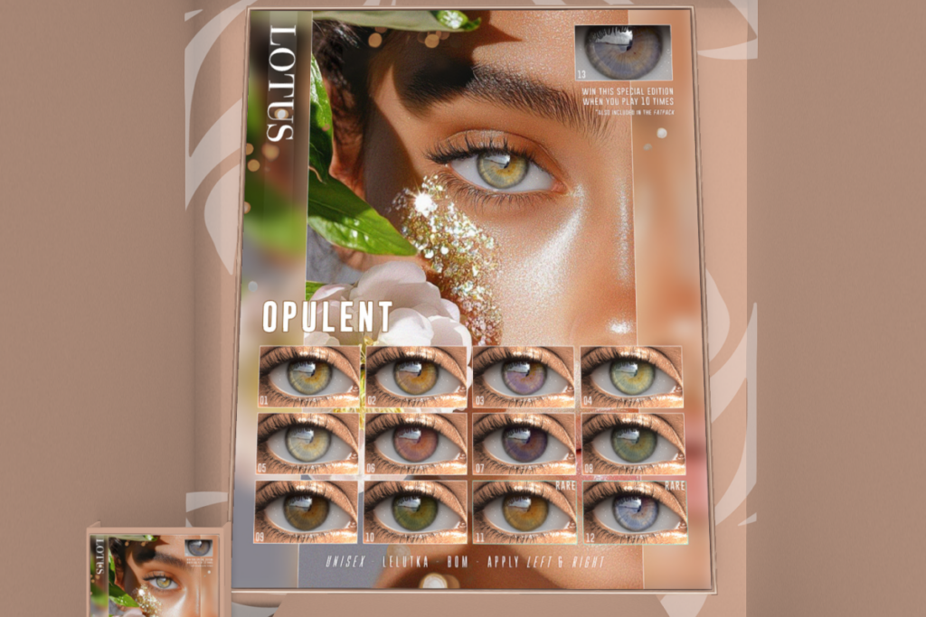Opulent Eyes - BOM/EvoX, L$65 per play/L$2000 FP