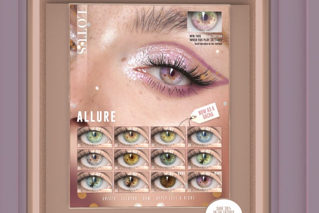 Allure Eyes - BOM/EvoX, L$60 per play/L$2000 FP