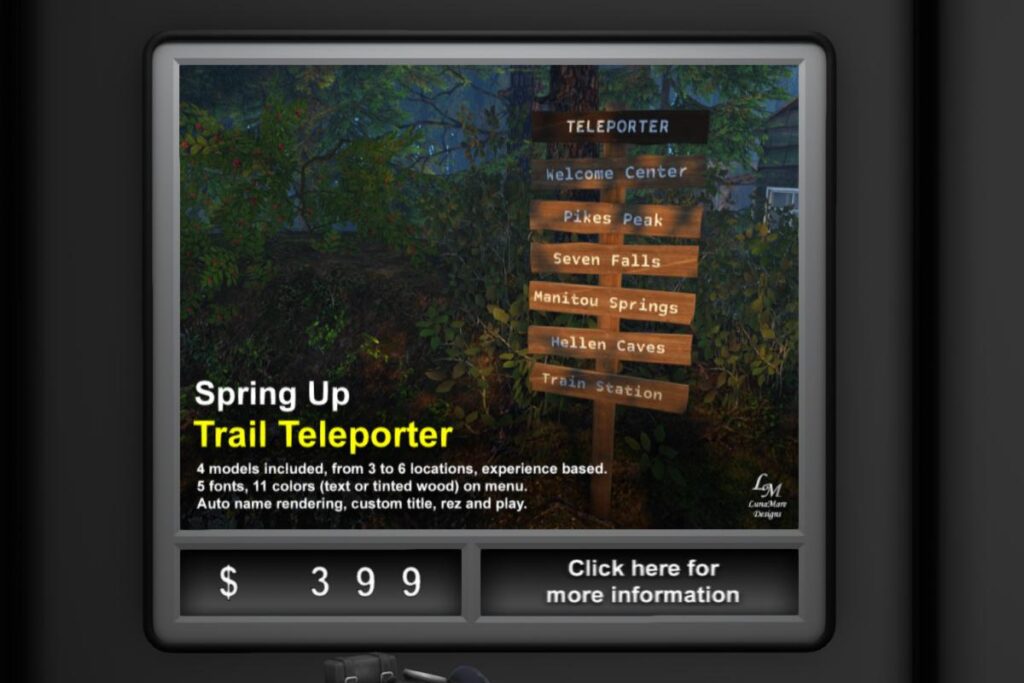 Spring Up Trail Teleporter, L$399