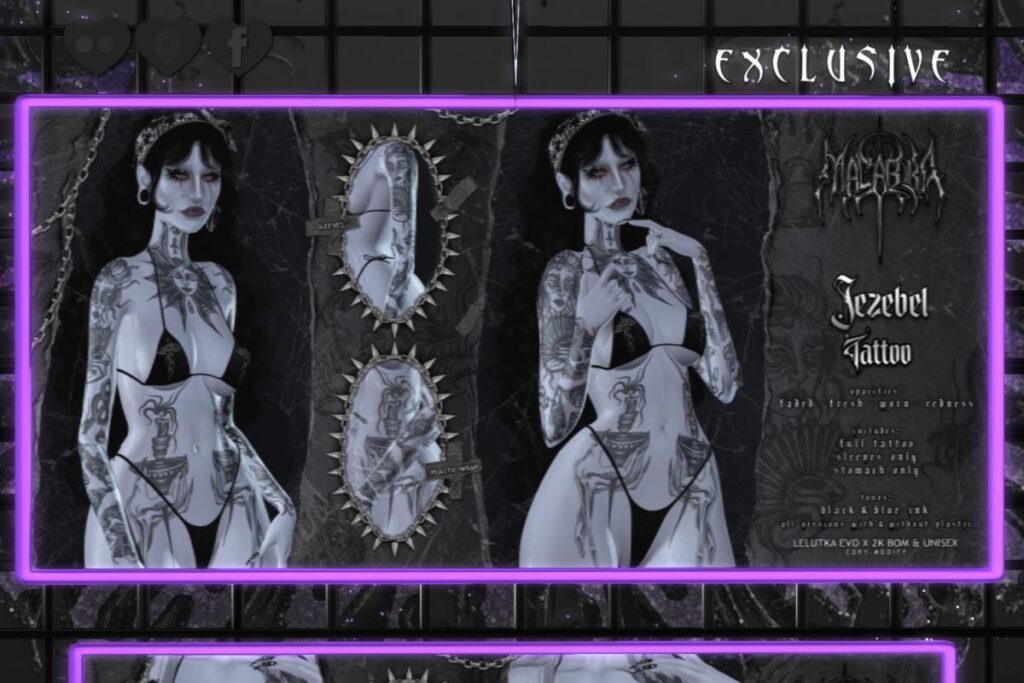 Jezebel Tattoo - EvoX, L$257