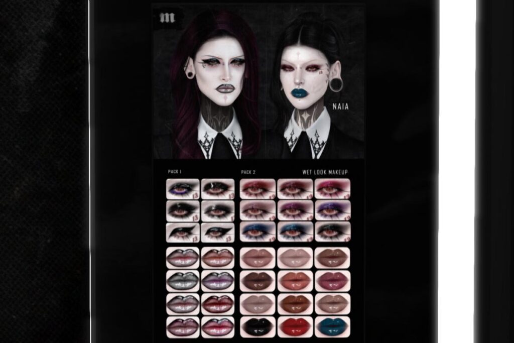 Naia Wet Look Makeup - EvoX, L$300 each/L$400 FP