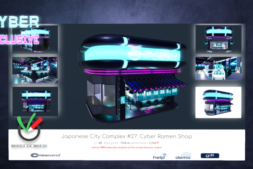 Japanese City Complex #27: Cyber Ramen Shop, L$299