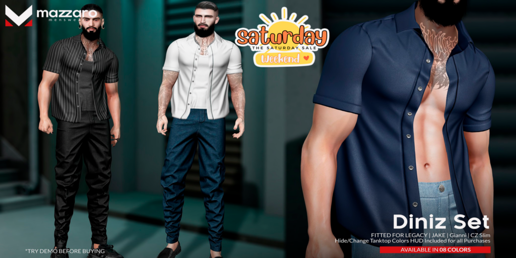 Diniz Set - CZ Slim/Gianni/Jake/Legacy/+mods	&lt;a href=&quot;http://maps.secondlife.com/secondlife/Heartbreak/131/129/166&quot;&gt;Teleport&lt;/a&gt;