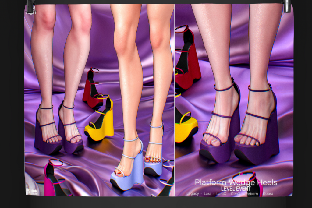 Platform Wedge Heels - Inithium/Legacy/Maitreya/Reborn/+mods, L$199 each/L$1099 FP