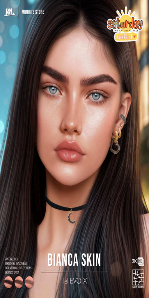 Bianca Skin - EvoX	&lt;a href=&quot;http://maps.secondlife.com/secondlife/Oasis%20Paradise/223/54/700&quot;&gt;Teleport&lt;/a&gt;