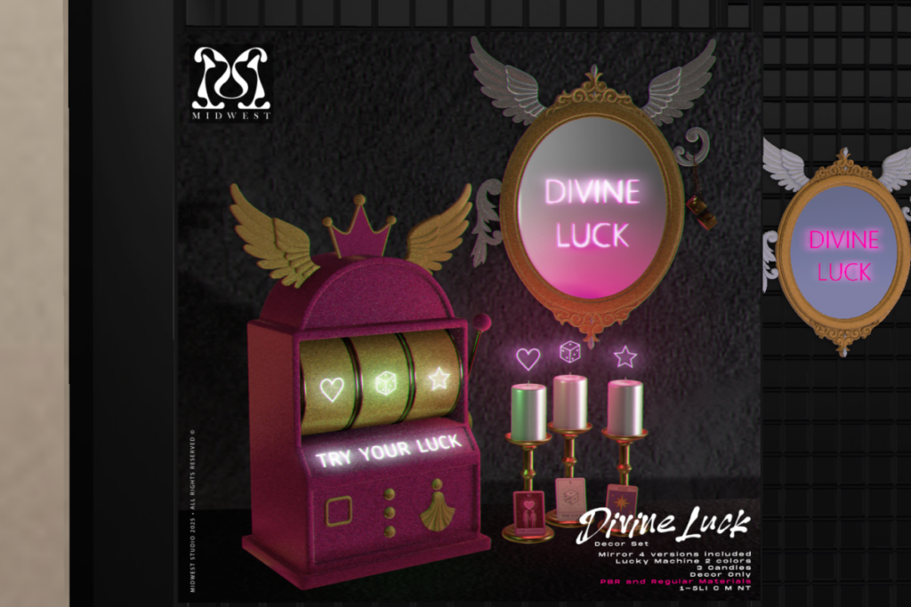 Divine Luck, L$188-L$288 each/L$688 FP