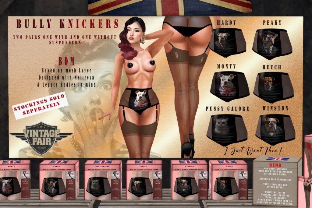 Bully Knickers - BOM, L$110 each/L$460 FP
