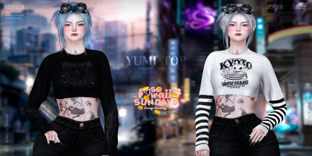 Yumi Top - Legacy/Reborn	&lt;a href=&quot;http://maps.secondlife.com/secondlife/Hunters%20Sanctuary/109/184/1001&quot;&gt;Teleport&lt;/a&gt;