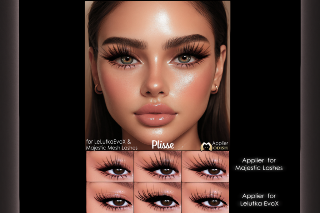 Plisse Lashes - EvoX/Majestic Mesh Lashes, L$299 each