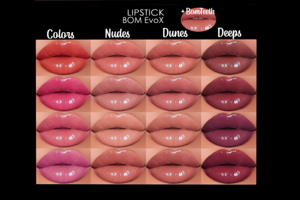 Plisse Lipstick - EvoX, L$149 each