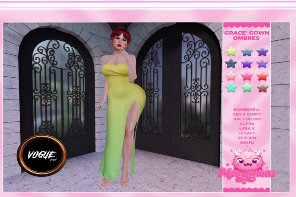 Grace Gown - GenX Curvy/Inithium/Legacy/MaitreyaX/Reborn/+mods, L$167 each/L$945 FP