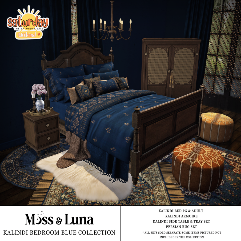 Kalindi Bedroom Decor Set	&lt;a href=&quot;http://maps.secondlife.com/secondlife/Desolate/123/57/23&quot;&gt;Teleport&lt;/a&gt;