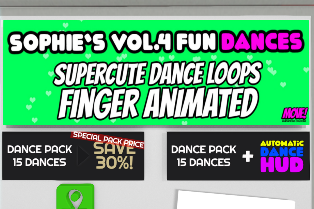 Sophie&#039;s Vol 4 Fun Dances, L$300 each/L$2999-L$3799 each FP
