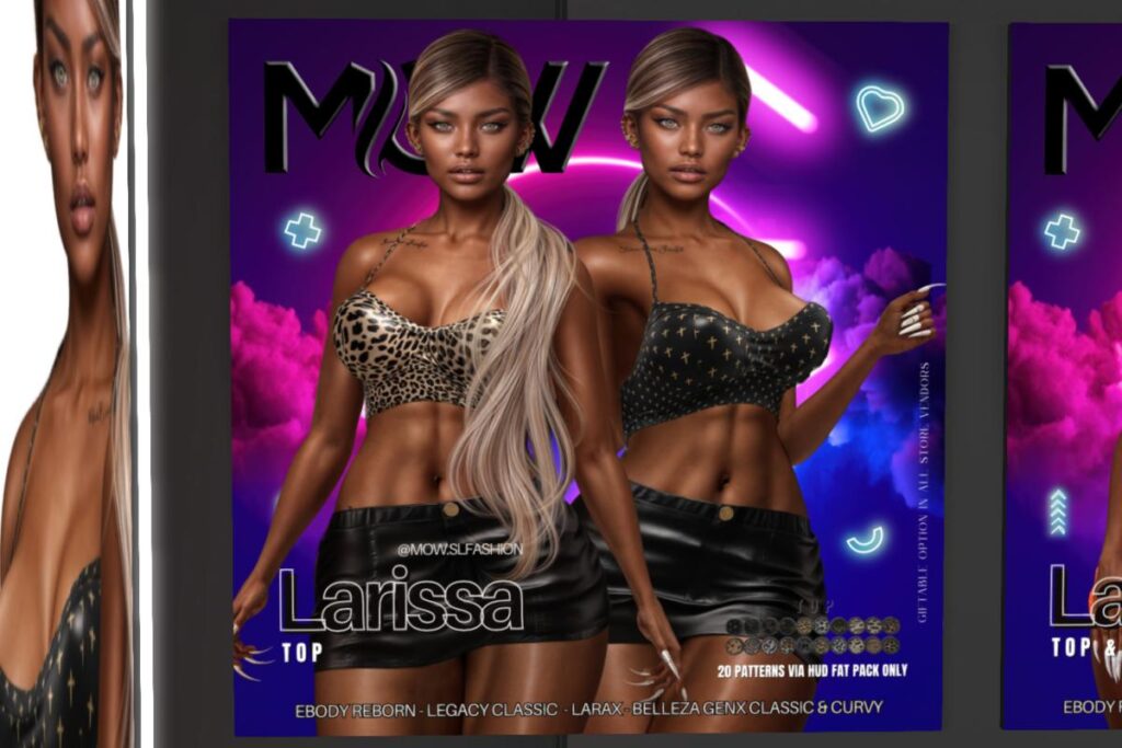 Larissa Top - GenX/Legacy/MaitreyaX/Reborn, L$175 each/L$775 FP