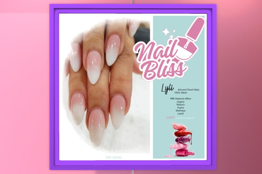 Lyli Mesh Nails - Inithium/Legacy/Maitreya/Reborn, L$280