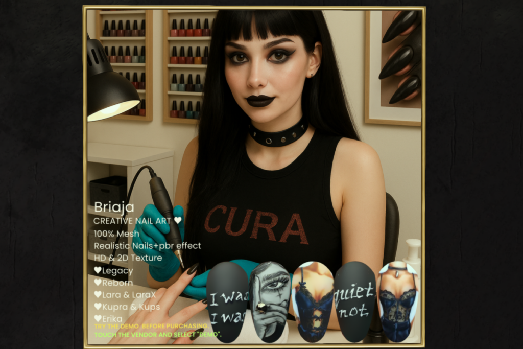 Briaja  Nail Set - Erika/Inlithium/Legacy/Maitreya/Reborn/+mods, L$280