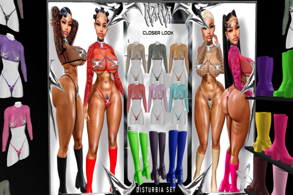 Disterbia Set - Inlithium/Legacy/Maitreya/Munica/Peach/Reborn/+mods, L$220 each/L$999 FP