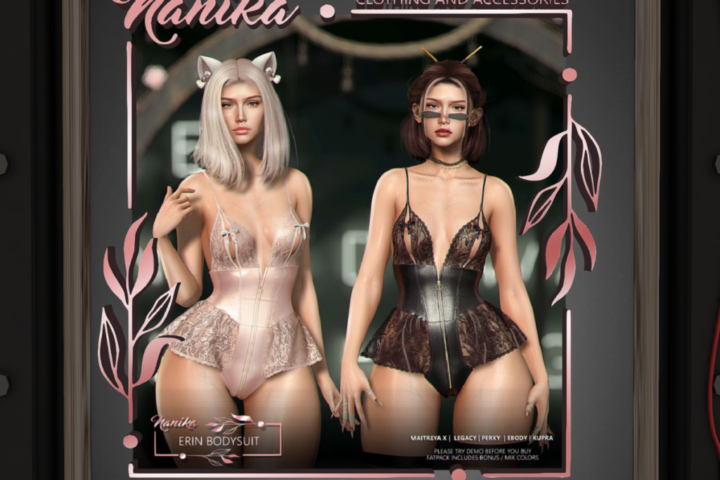 Erin Bodysuit - Inithium/Legacy/MaitreyaX/Reborn/+mods, L$220 each/L$999 FP