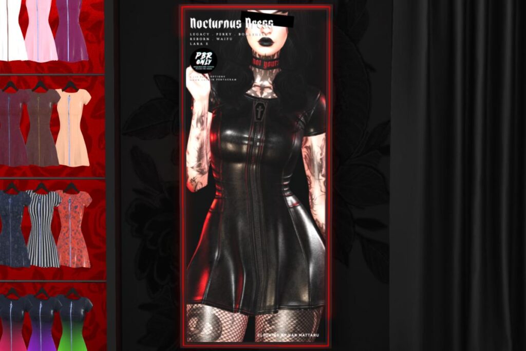 Nocturnus Dress - Legacy/Maitreya/Reborn/+mods, L$350 each/L$3750 FP