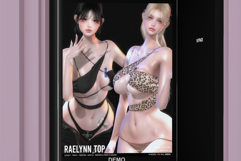 Raelynn Top - Legacy/Reborn/+mods, L$250 each/L$999 FP