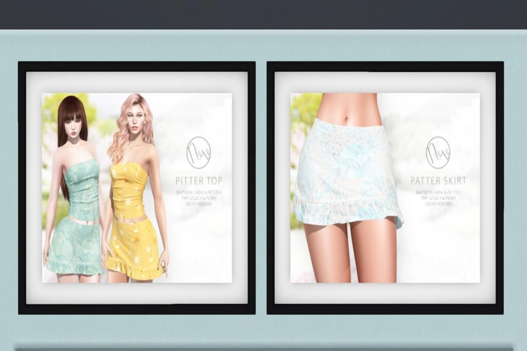 Pitter Top &amp; Pitter Skirt - Legacy/Maitreya/Reborn/+mods, L$200 each/L$600 each FP