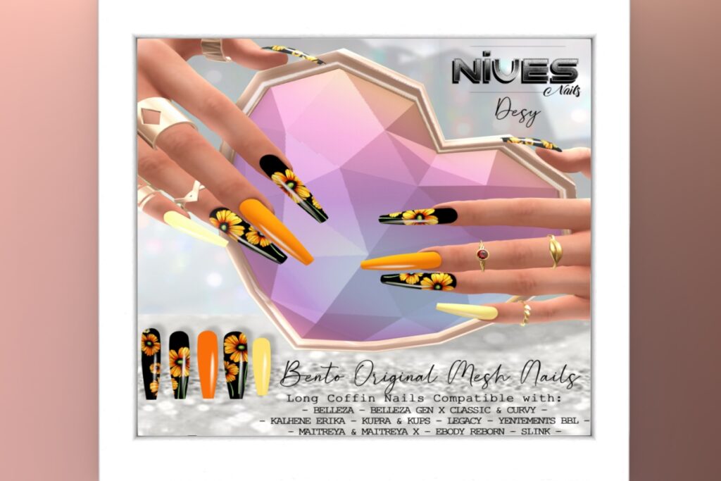 Desy Mesh Nails - see ad for fits, L$79