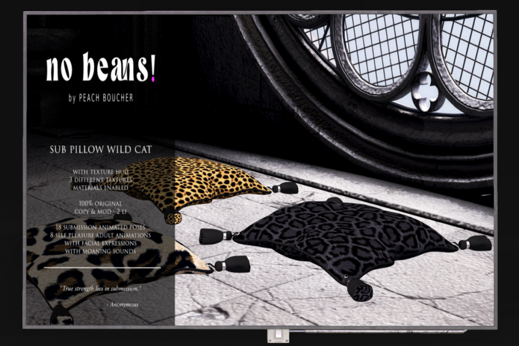 Wild Cat Sub Pillow, L$599