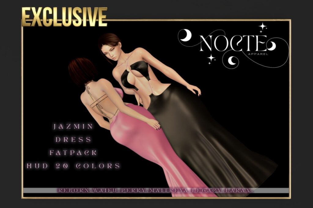 Jazmin Dress - Legacy/Maitreya/Reborn/+mods, L$169 each/L$450 FP