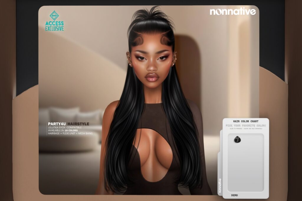 Party4U Hairstyle &amp; Hairbase - EvoX, L$250